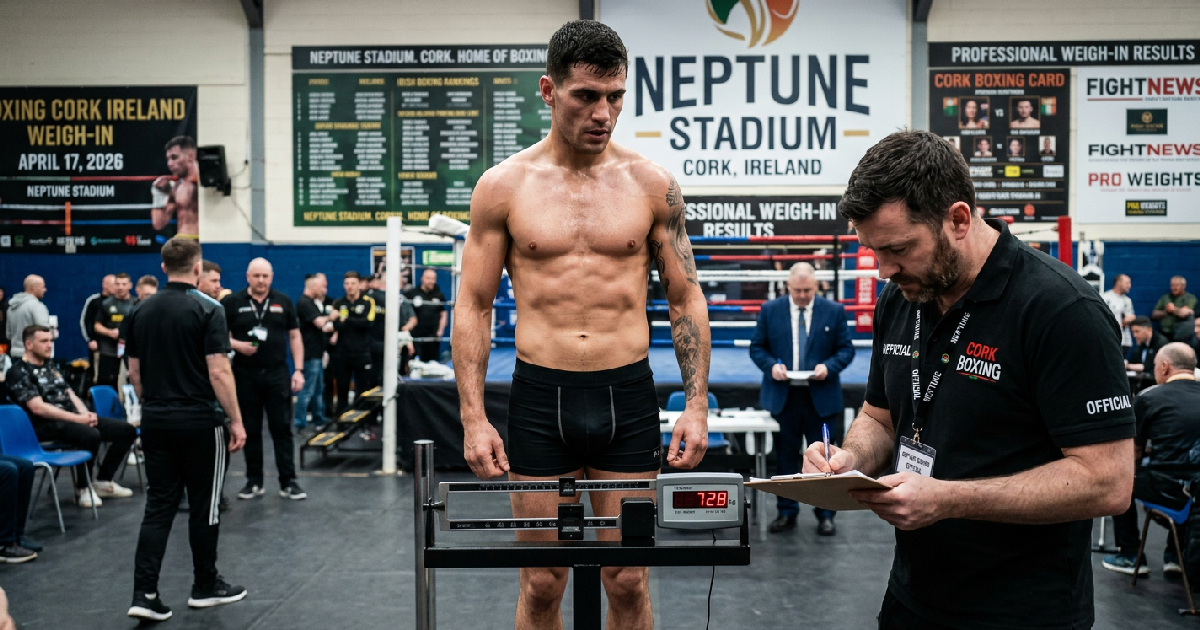 Professional Fighters Hit Weight for Cork Boxing Showcase at Neptune Stadium