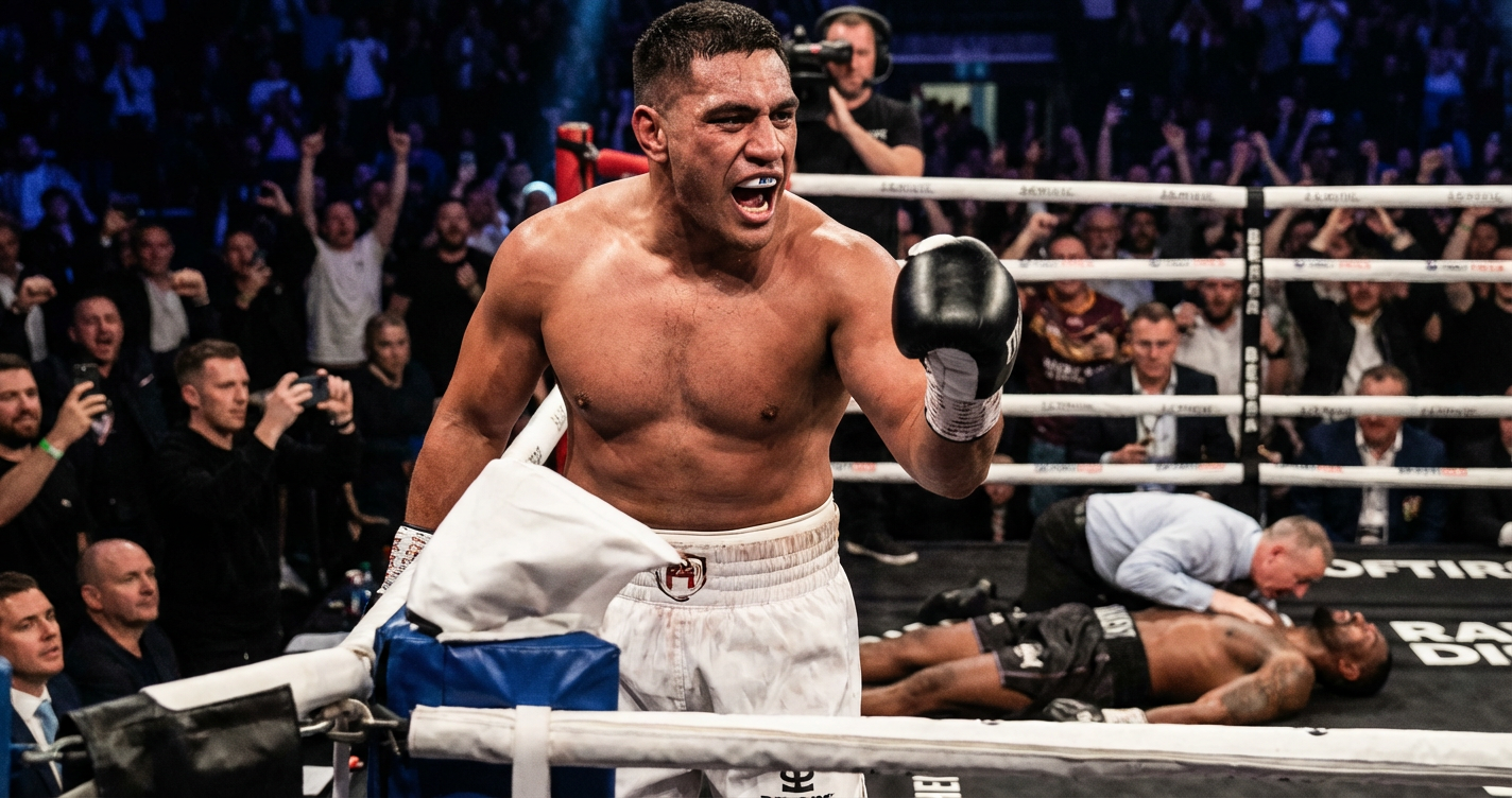 Former NRL star secures brutal knockout then taunts rival