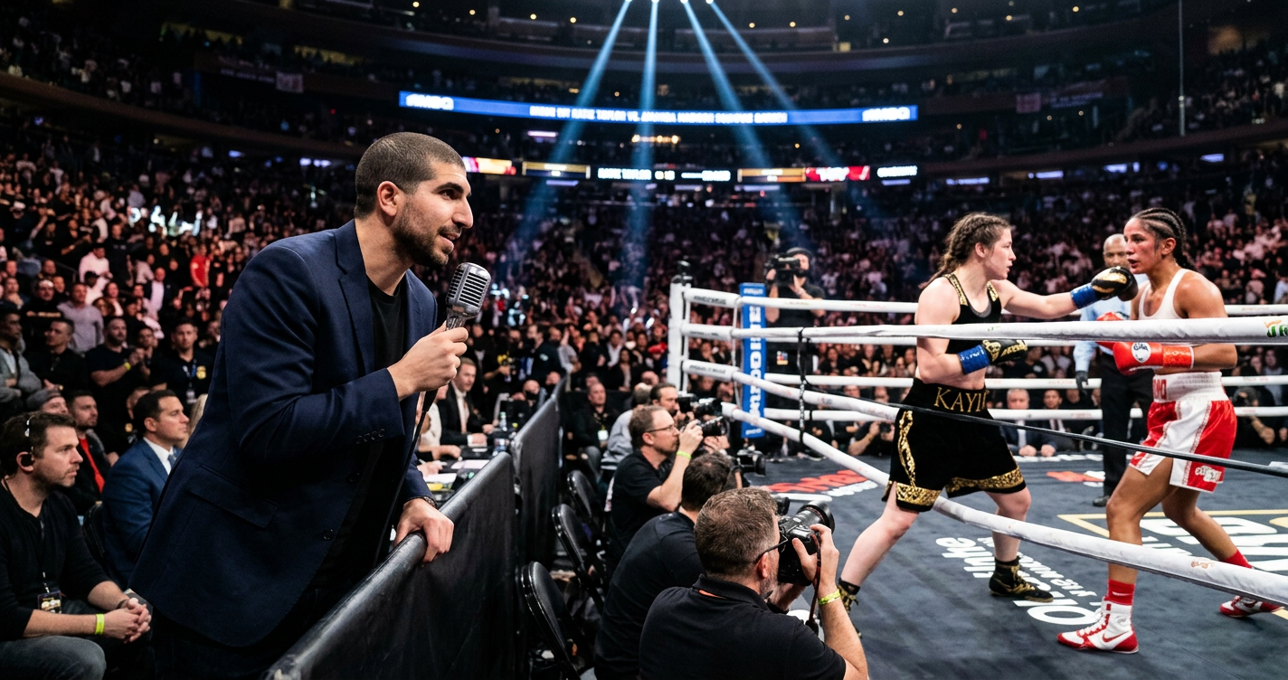 Ariel Helwani traces HBO boxing roots at Taylor-Serrano