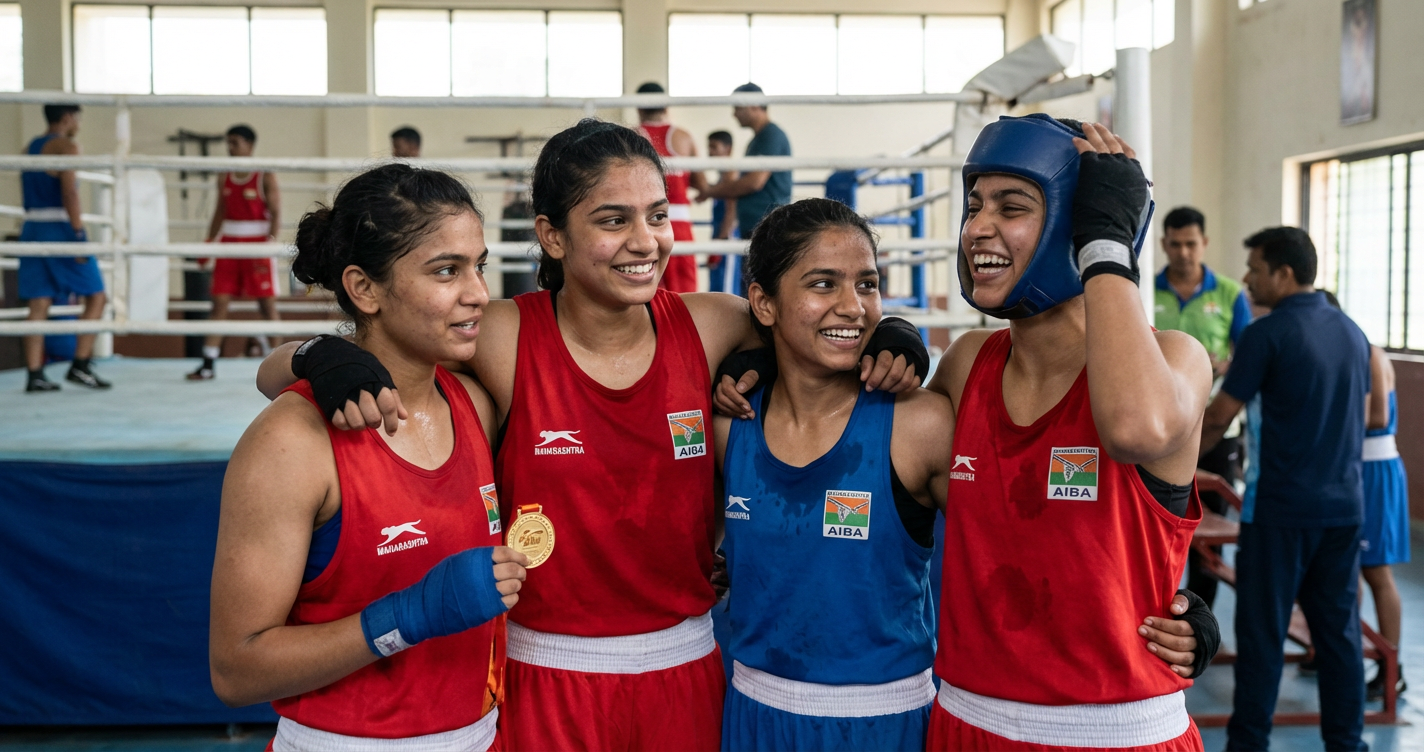 Maharashtra Boxing Trio Ishika, Samruddhi, and Shanaya Advance in Nationals
