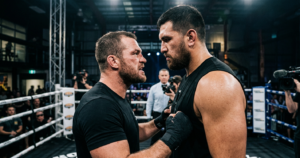 Jarrod Wallace sledges Nelson Asofa-Solomona before fight